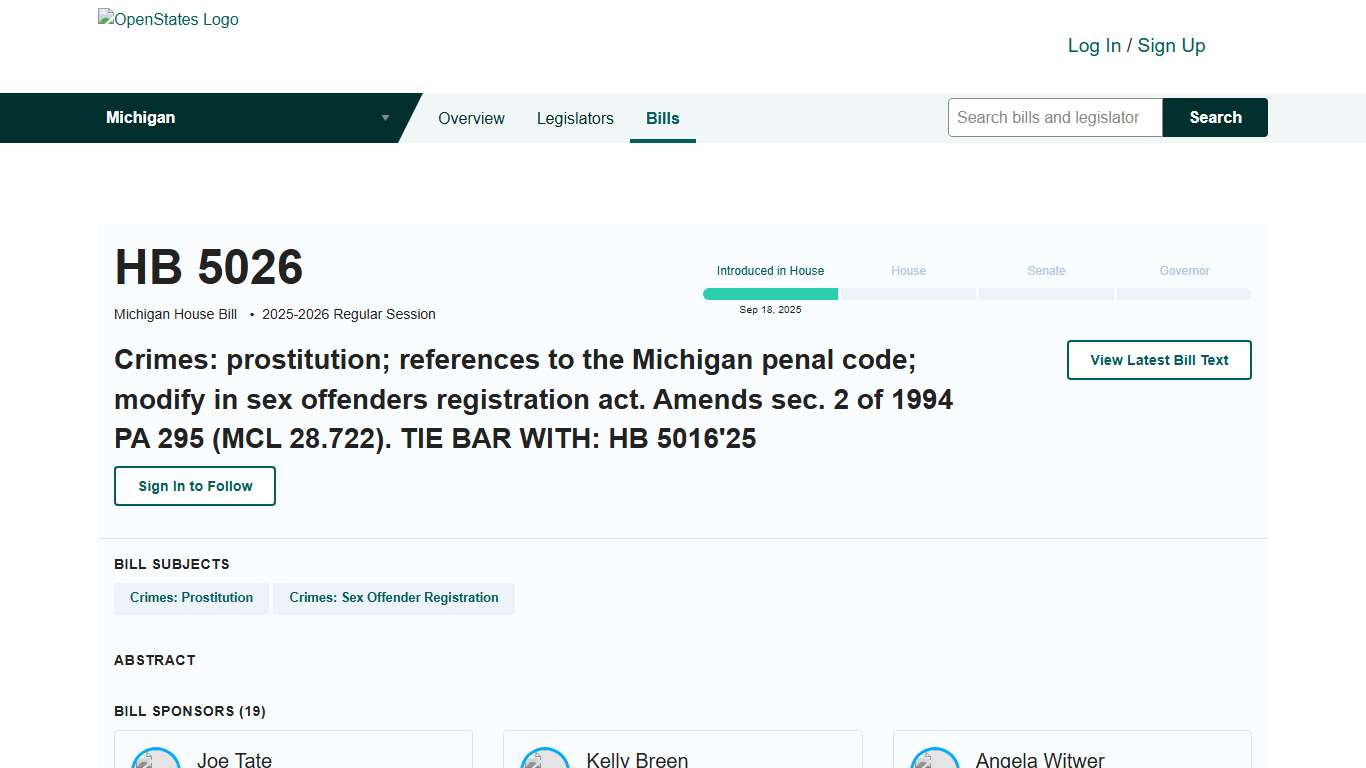 HB 5026 - Michigan House (2025-2026) - Open States